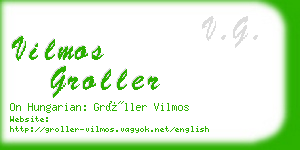 vilmos groller business card